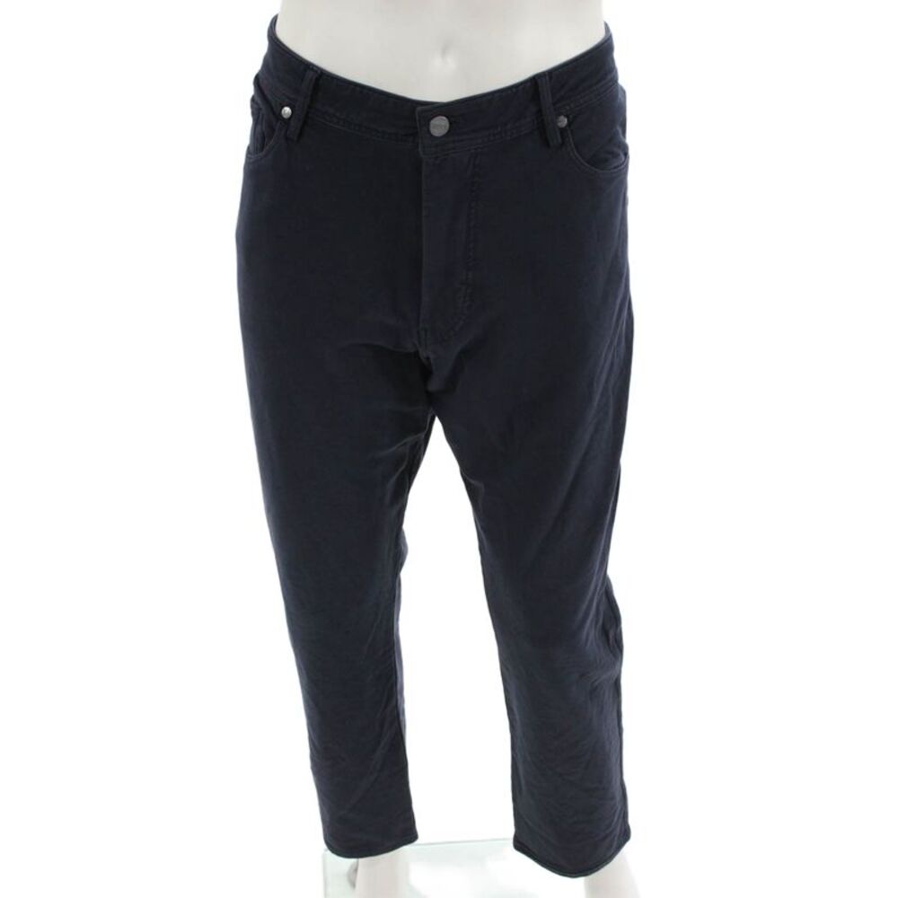 Swet Tailor Mens Cropped Chino Pants Dark Blue Size 36